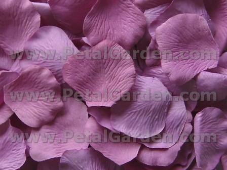 Lilac silk rose petals