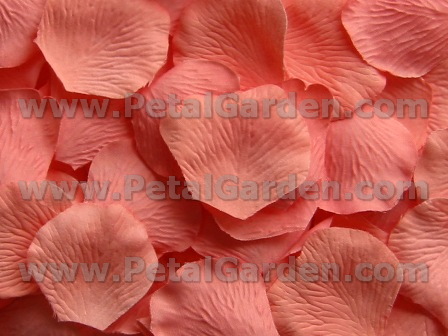 Melon silk rose petals