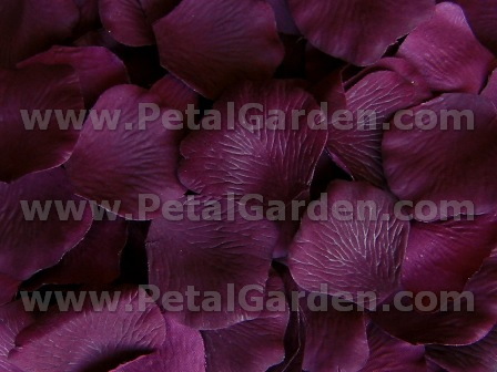 Plum silk rose petals