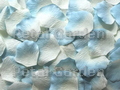 Ivory w/ Blue Silk Rose Petals