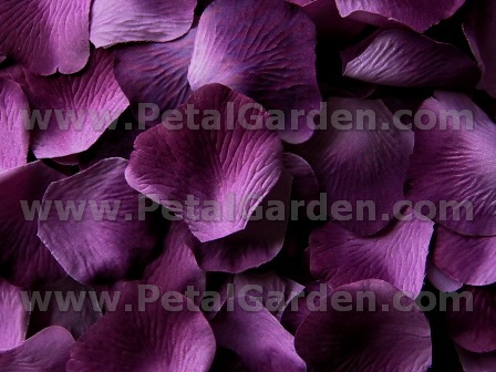 Grape silk rose petals